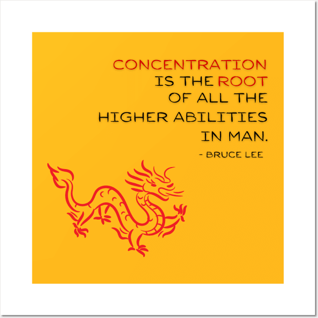 Bruce Lee - First Principles - Concentration Wall Art by Underthespell